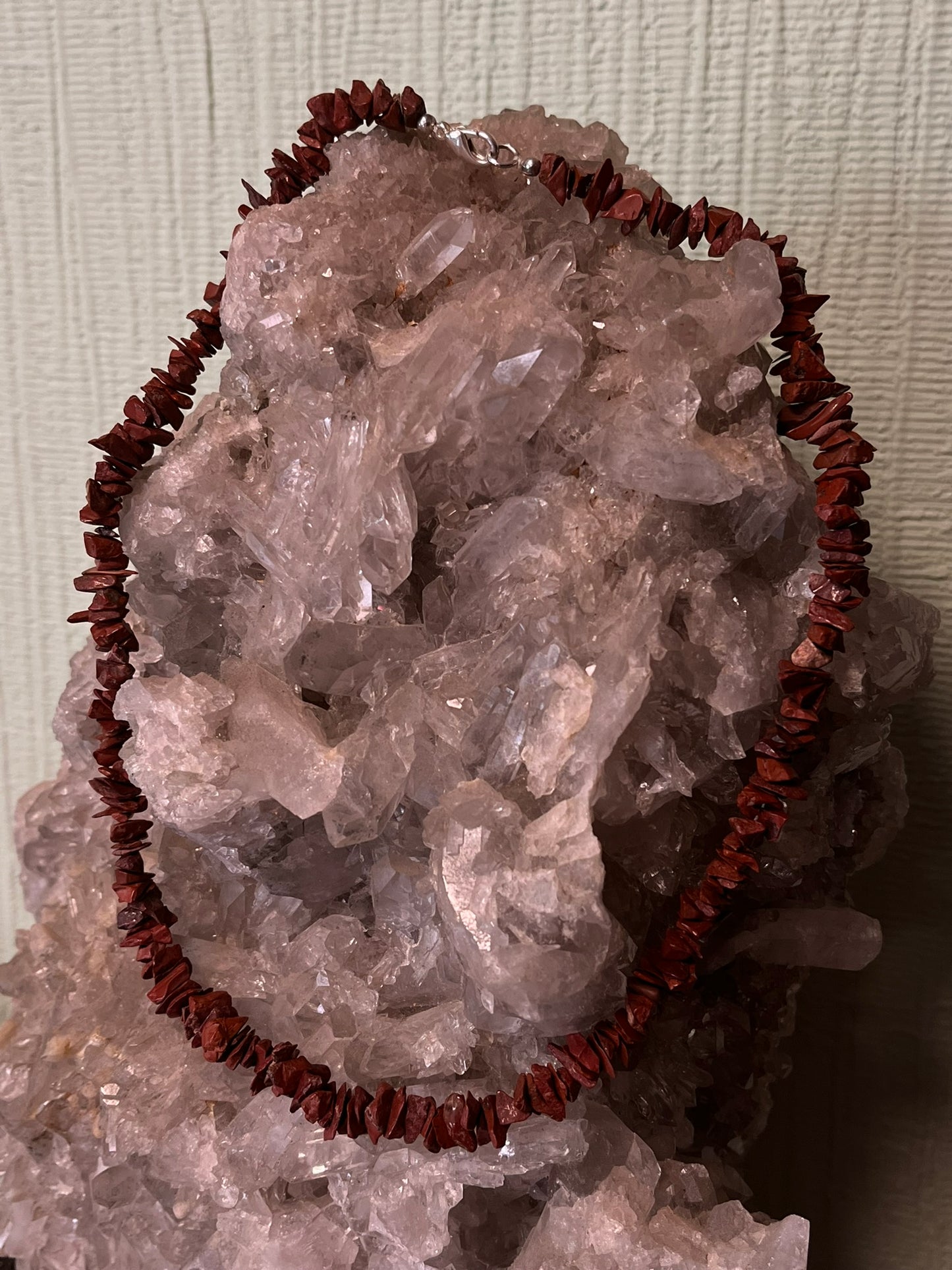 split ketting rode jaspis