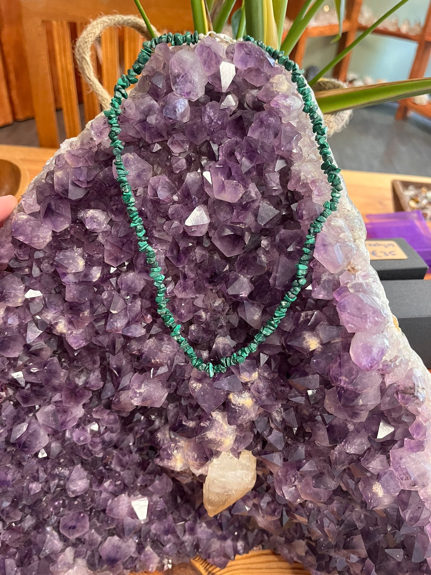 split ketting malachiet artikel