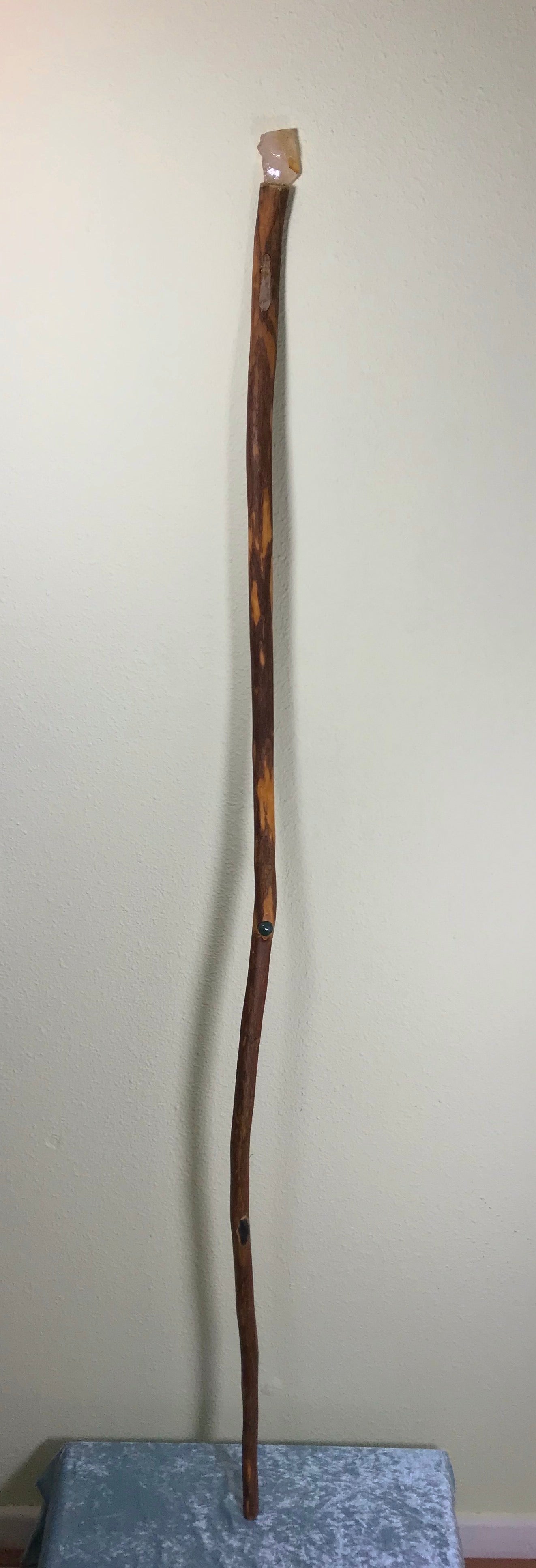 Golden Azez, Lemurian, Moss Agate, Shungite, Hawthorn - Staff
