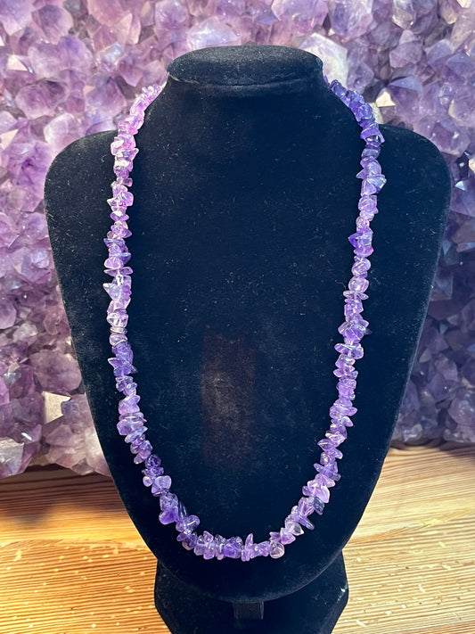 Amethist split ketting
