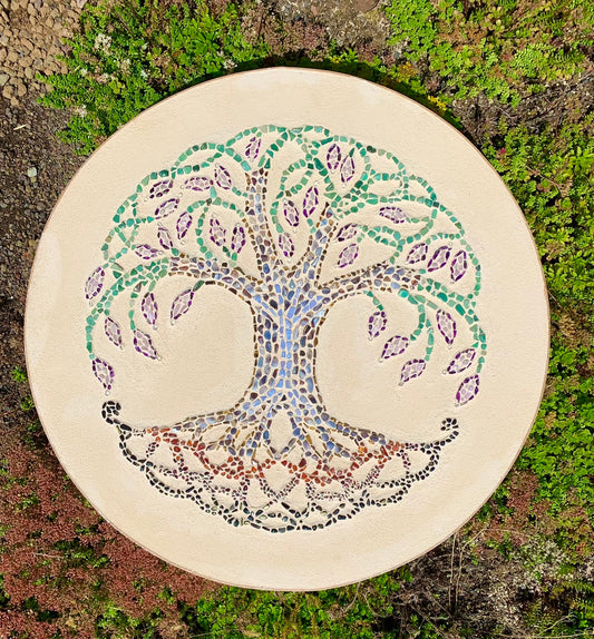 Edelsteen mandala 77 cm Keltische Tree of Life